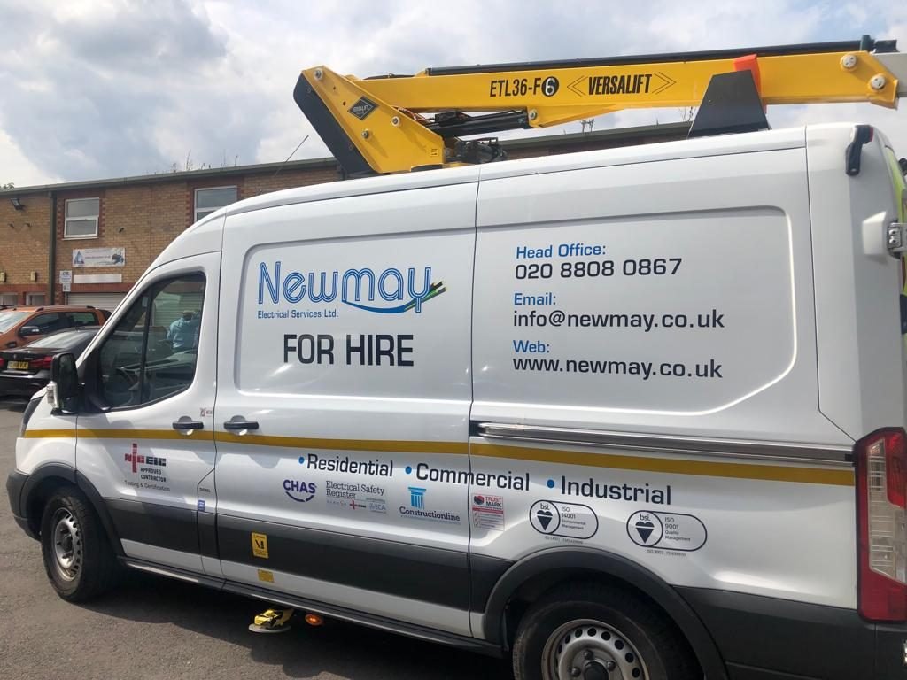 Newmay cherry picker van available for hire