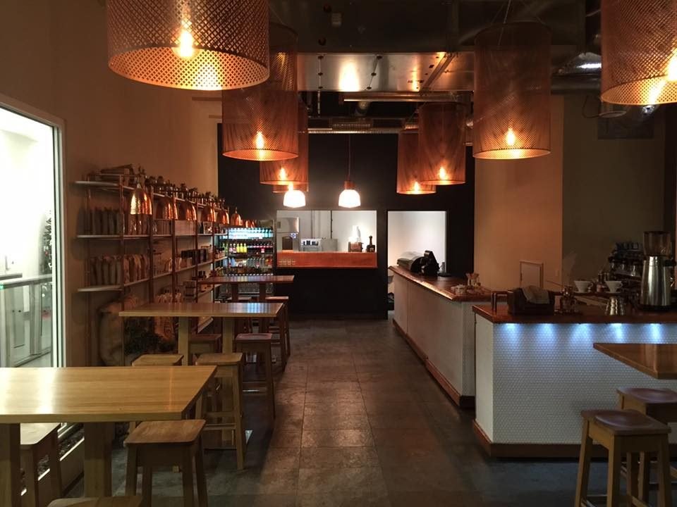 Café interior after a full electrical rewire